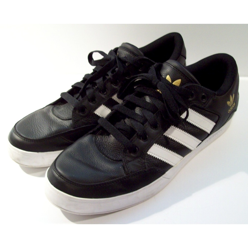 Men's Adidas Hardcourt Low Retro Classic Shoes, Sz 13, Black & White, 5X0521